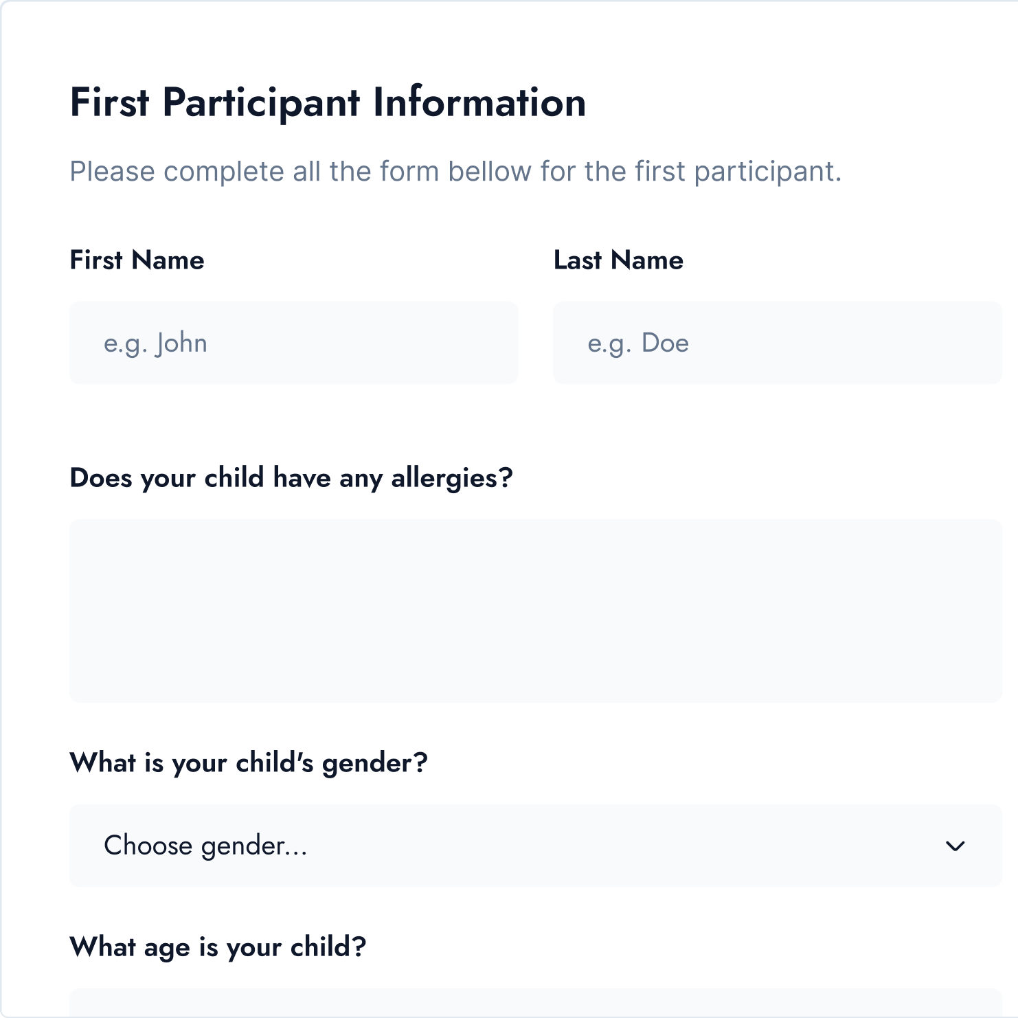 Adaptable registration forms