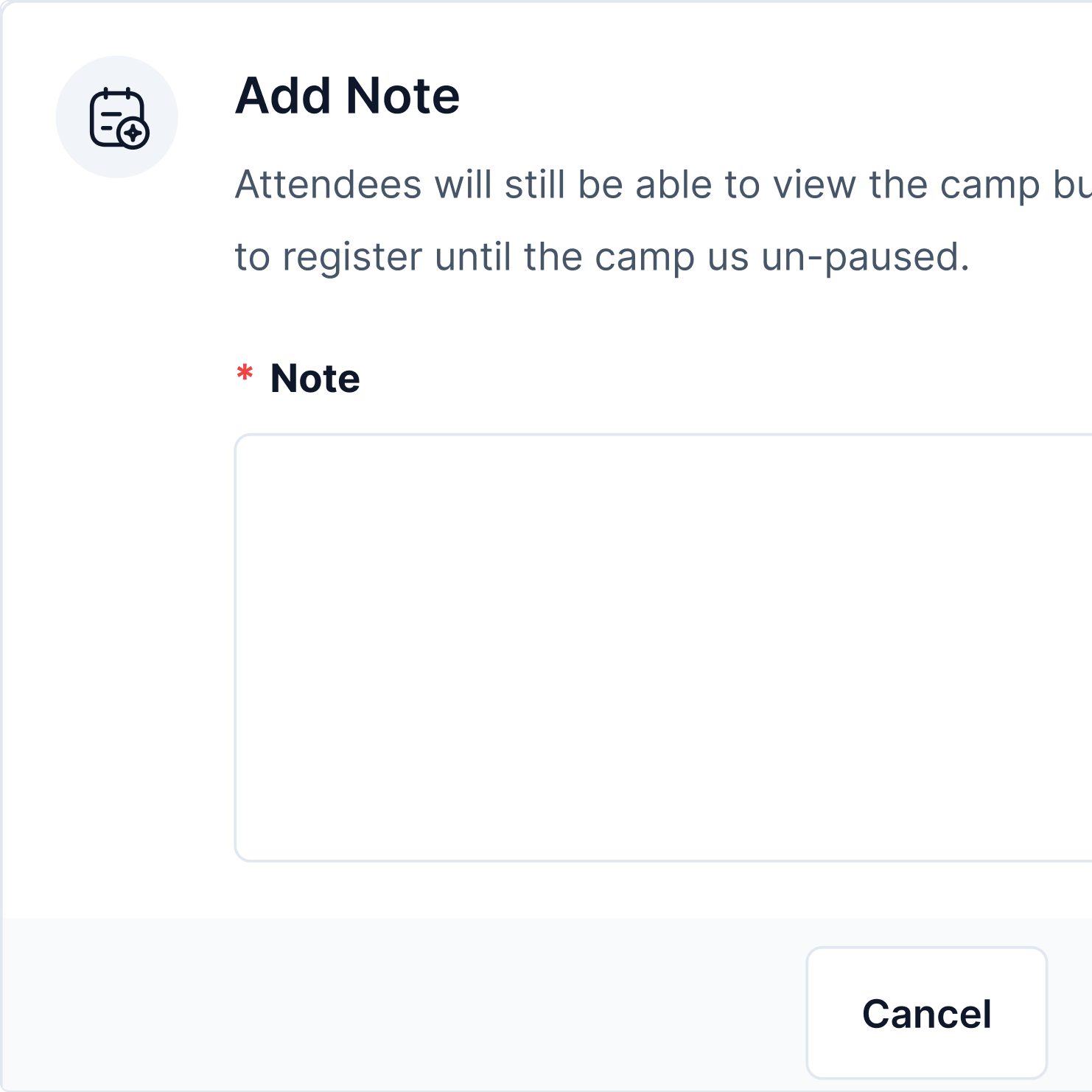 Attendee details & notes