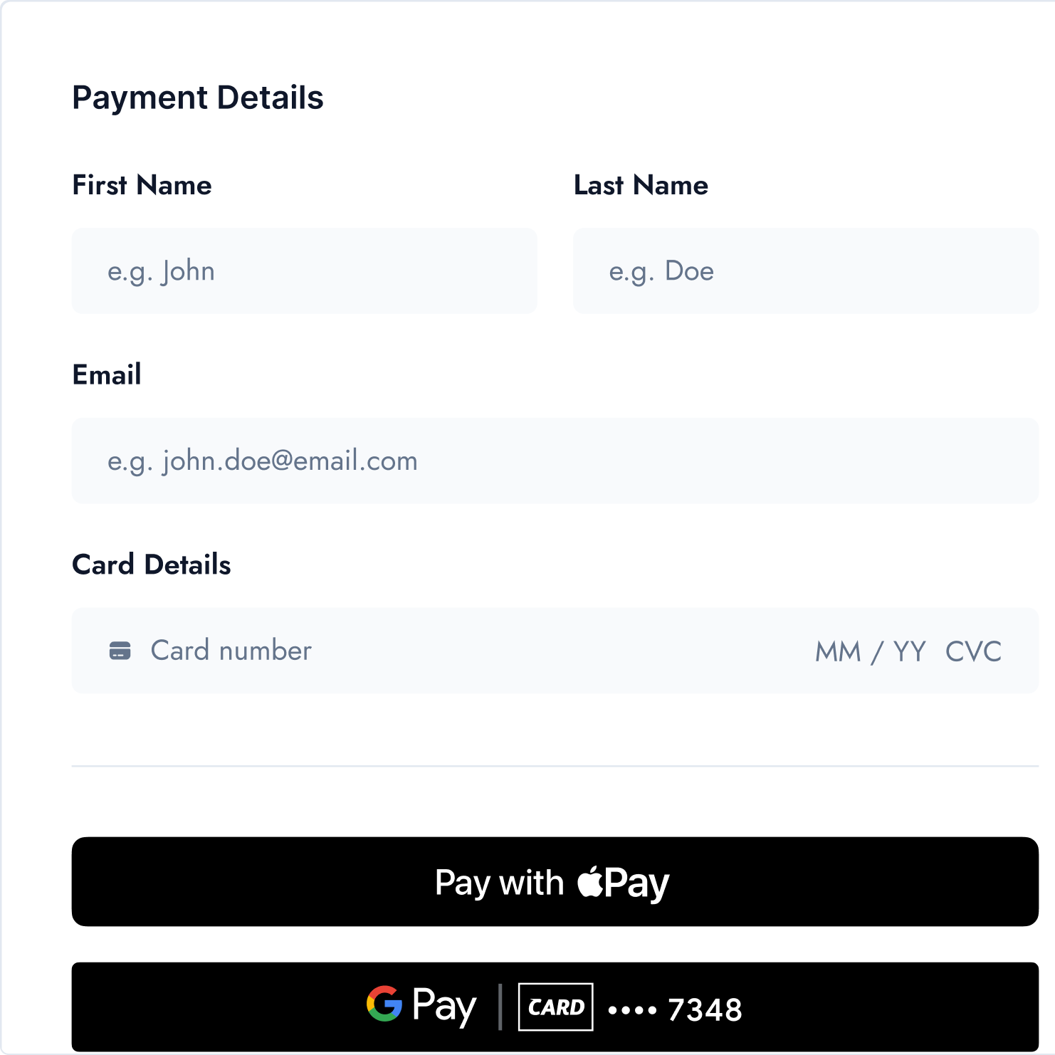 Quick & easy payment